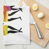 Fête Africaine • Serviette de cuisine afrocentriqu (Quart Plié)