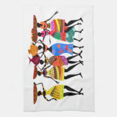 Fête Africaine • Serviette de cuisine afrocentriqu (Vertical)
