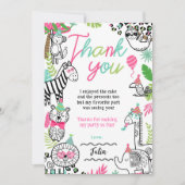 Fête Animaux Merci Cartes (Devant)