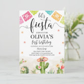 Fête Anniversaire blanc Invitation (Debout devant)