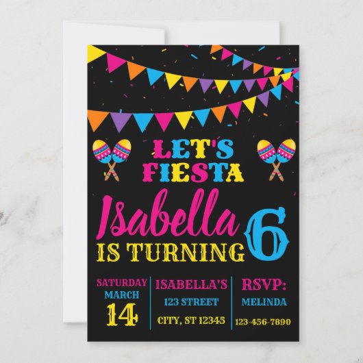 Fête Anniversaire Cinco De Mayo Fête Invitation (Devant)