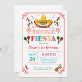 Fête Anniversaire Invitation de fête mexicaine (Devant / Derrière)