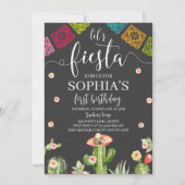 Fête Anniversaire Invitation Noir (Devant)