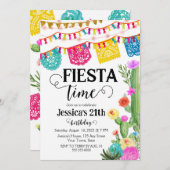 Fête Anniversaire Invitation soirée mexicaine (Devant / Derrière)