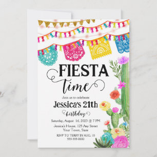 Fête Anniversaire Invitation soirée mexicaine