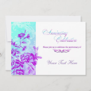 Fête Anniversaire (violet) Invitation