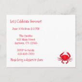 Fête annuelle du crabe Invitation au pique-nique d (Dos)