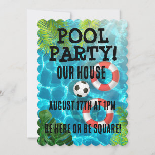 FÊTE AU BASSIN! invitations d'anniversaire PERSONN