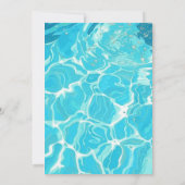 Fête au bord de la piscine I Invitation Eau Bleue  (Dos)