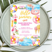 Fête au bord de la piscine | Invitation à une soir