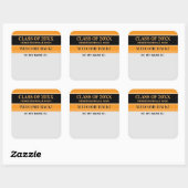 Fête ! Autocollant de badge de nom de retrouvaille (Feuille)