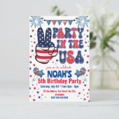 Fête aux Etats-Unis Invitation anniversaire (Debout devant)