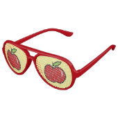 Fête aux fruits de pomme rouge amusant lunettes de (Angle)