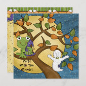 Fête avec les Ghouls Halloween Invitation (Devant / Derrière)