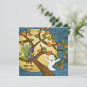 Fête avec les Ghouls Halloween Invitation (Debout devant)