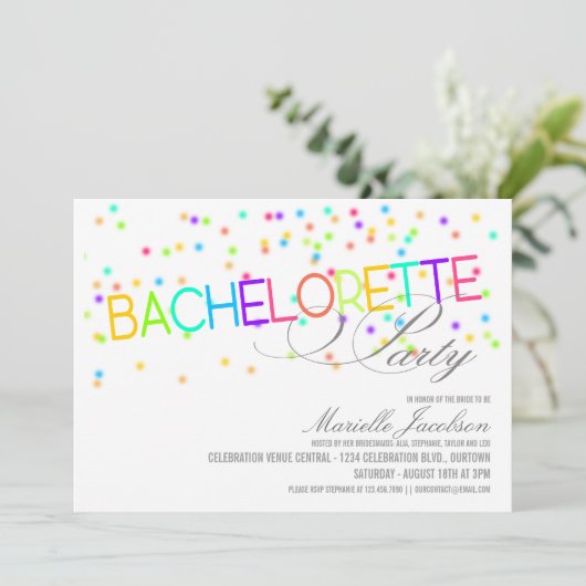 Fête Bachelorette Invitations (Debout devant)