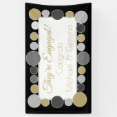 Fête ! ! Bannière fiançailles personnalisée ! ! (Vertical)