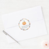 Fête bébé citrouille - Étiquette de bougie de priè (Enveloppe)