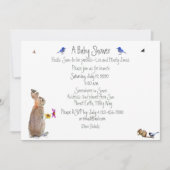Fête bébé lapin fantaisiste : invitations (Devant)