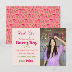 Fête BerryDay - Carte de remerciements plat annive