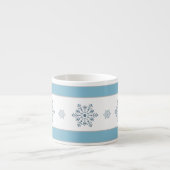 Fête Bleue Flocon de neige Espresso Mug (Devant)