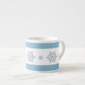 Fête Bleue Flocon de neige Espresso Mug (Devant droit)