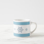 Fête Bleue Flocon de neige Espresso Mug (Droite)