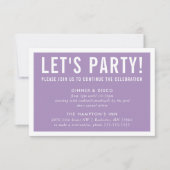 FÊTE CARTE moderne bloc violet violet violet (Devant)