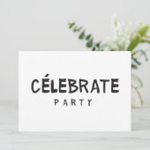 FÊTE CÉLEBRATE Invitation d'anniversaire Mode mode (Debout devant)