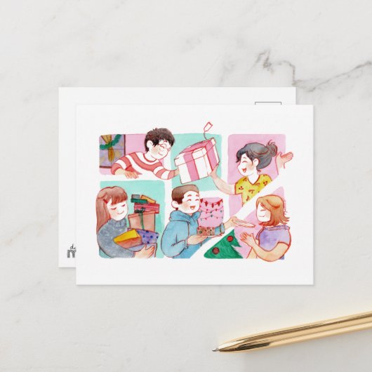 Fête/Célébrez- Cartes postales DNM (Devant/Arrière en situation)