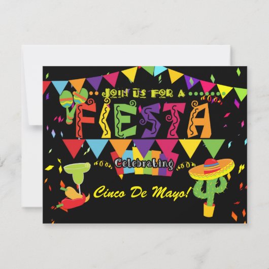 Fête Cinco De Mayo Invitation (Devant)