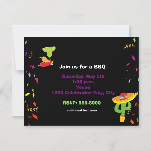 Fête Cinco De Mayo Invitation (Dos)