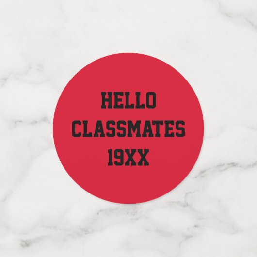 Fête ! ! Classe Confetti table Réunion (Petit recto)