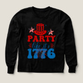 Fête Comme Ses 1776 Étoiles & Stripes Rouge Blanc  (Motif recto)