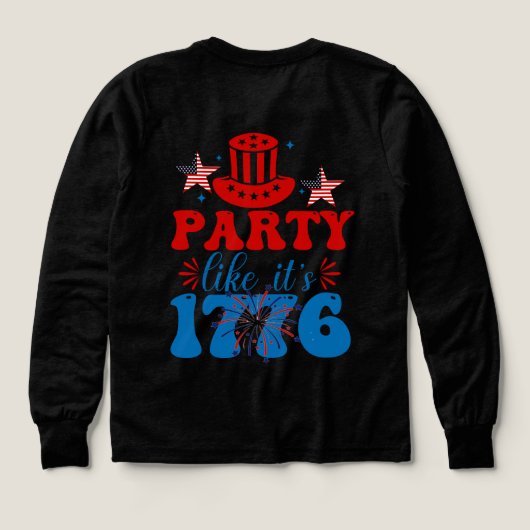 Fête Comme Ses 1776 Étoiles & Stripes Rouge Blanc  (Motif dos)