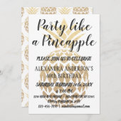 Fête comme un ananas 40e anniversaire Invitation (Devant / Derrière)