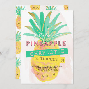 Fête comme un ananas Invitation d'anniversaire