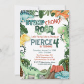Fête comme un dinosaure Anniversaire Invitation (Devant)