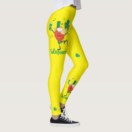 Fête comme un Leprechaun St. Patrick's Leggings (Droite)