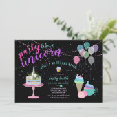 Fête comme un UNICORn Fun Invitation N'IMPORTE QUE (Debout devant)