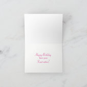 Fête Comme Une Carte D'Anniversaire Brownie (Rose) (Intérieur)