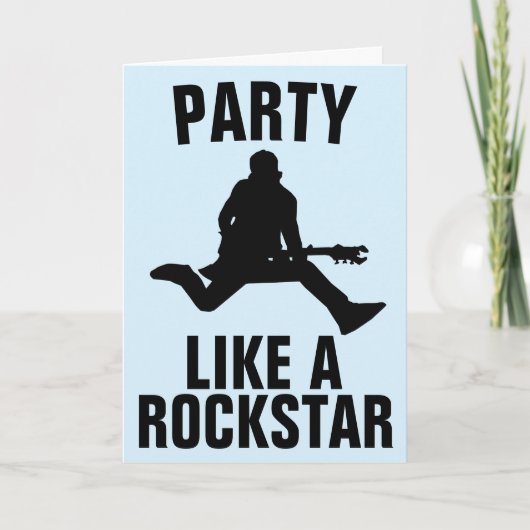 FÊTE COMME UNE CARTE D'ANNIVERSAIRE ROCK STAR (Devant)