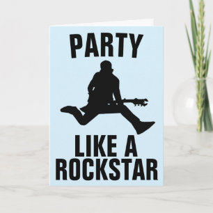 FÊTE COMME UNE CARTE D'ANNIVERSAIRE ROCK STAR