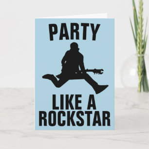 FÊTE COMME UNE CARTE DE voeux ROCK STAR ANNIVERSAI
