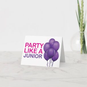 Fête Comme Une Carte Junior Anniversaire