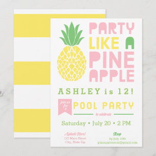 Fête Comme Une Invitation À L'Ananas
