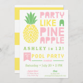 Fête Comme Une Invitation D'Ananas (Devant / Derrière)