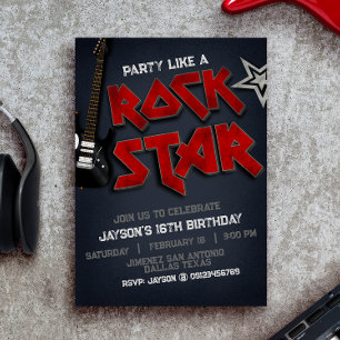 Fête comme une invitation Rockstar
