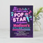 Fête comme une pop Star Music Invitation Anniversa (Debout devant)