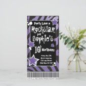 Fête comme une Rockstar - Modèle d'invitation viol (Debout devant)